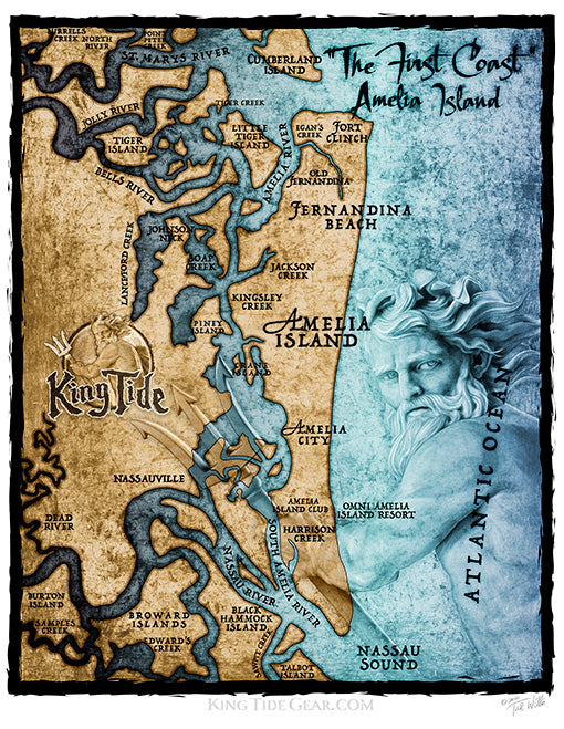 Amelia fine art chart takes center stage, its intricate details brilliantly showcased against a deep, serene blue-black background.