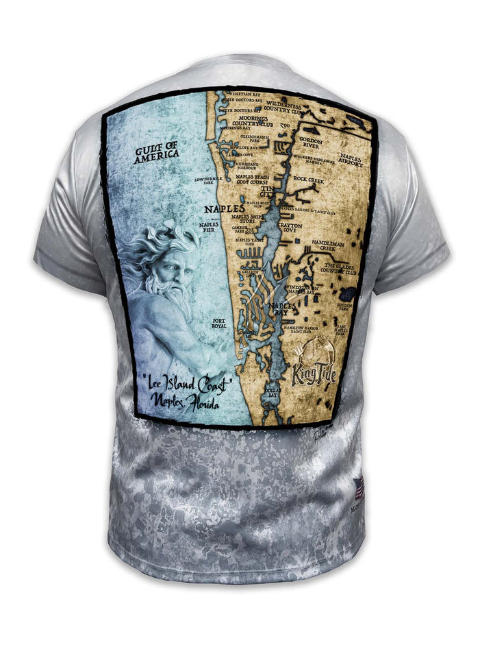 Naples, FL / King Tide Allover Short Sleeve Chart Shirt