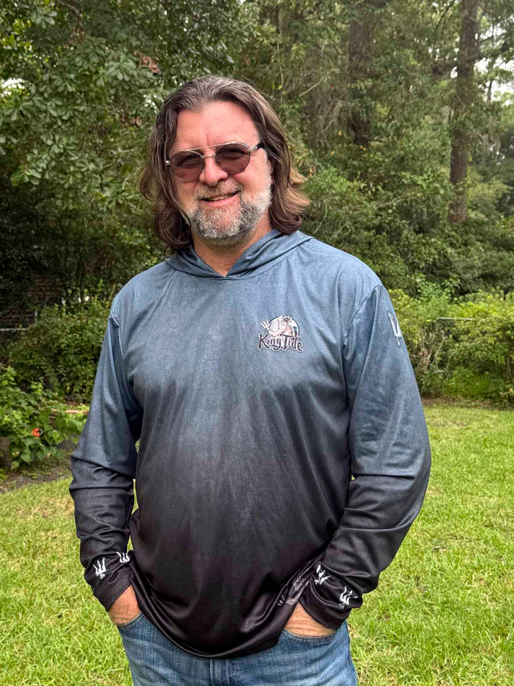 Outer Banks, NC (Upper) / King Tide Serene Black Chart Hoodie