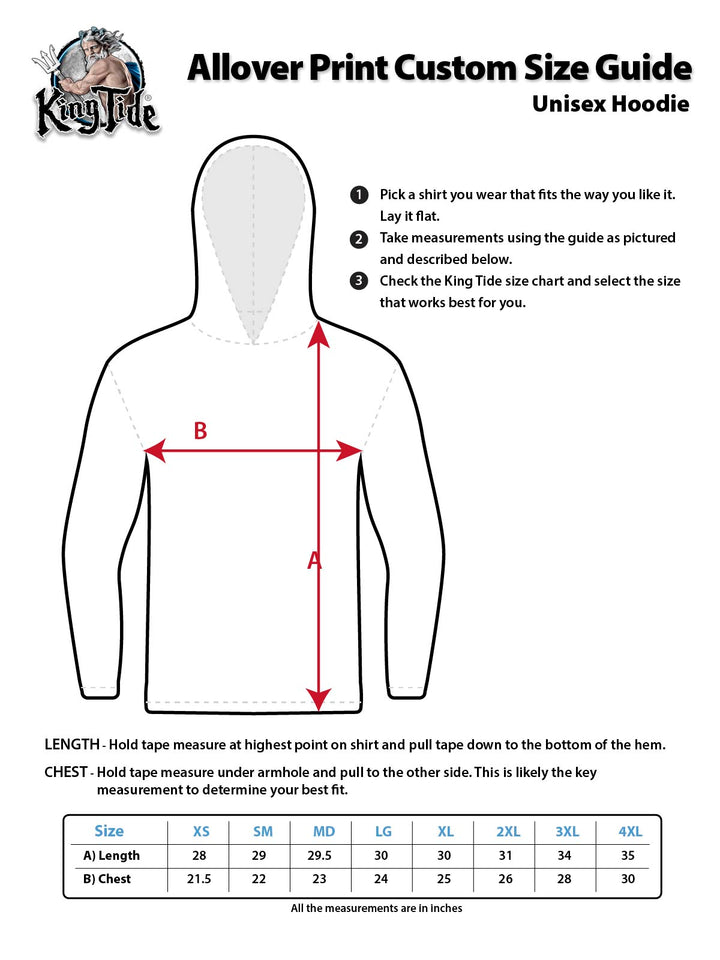 Outer Banks, NC (Upper) / King Tide Serene Black Chart Hoodie