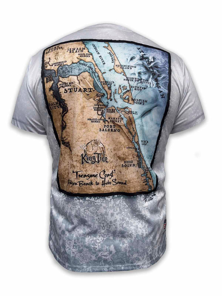 Stuart, FL / King Tide Allover Short Sleeve Chart Shirt