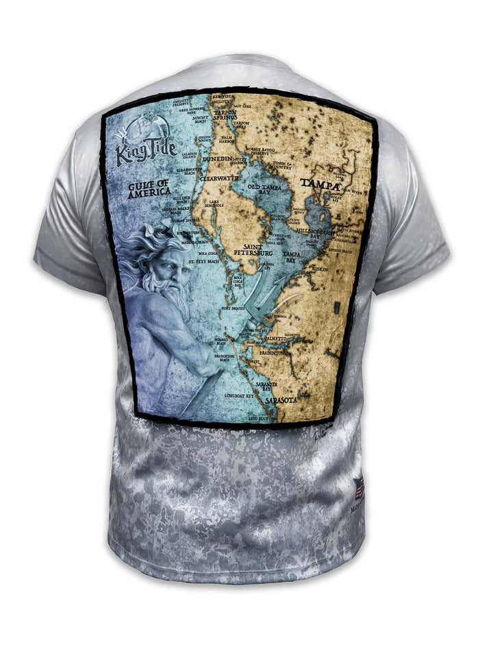 Tampa, FL / King Tide Allover Short Sleeve Chart Shirt