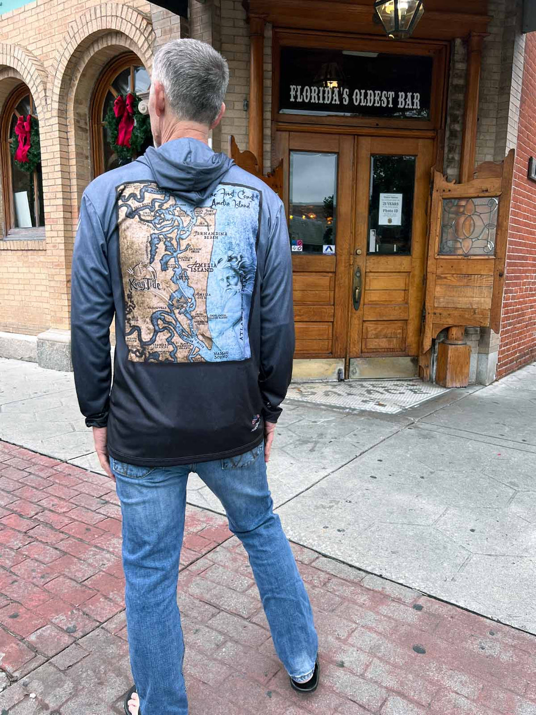 Amelia - Fernandina, FL / King Tide Serene Black Chart Hoodie