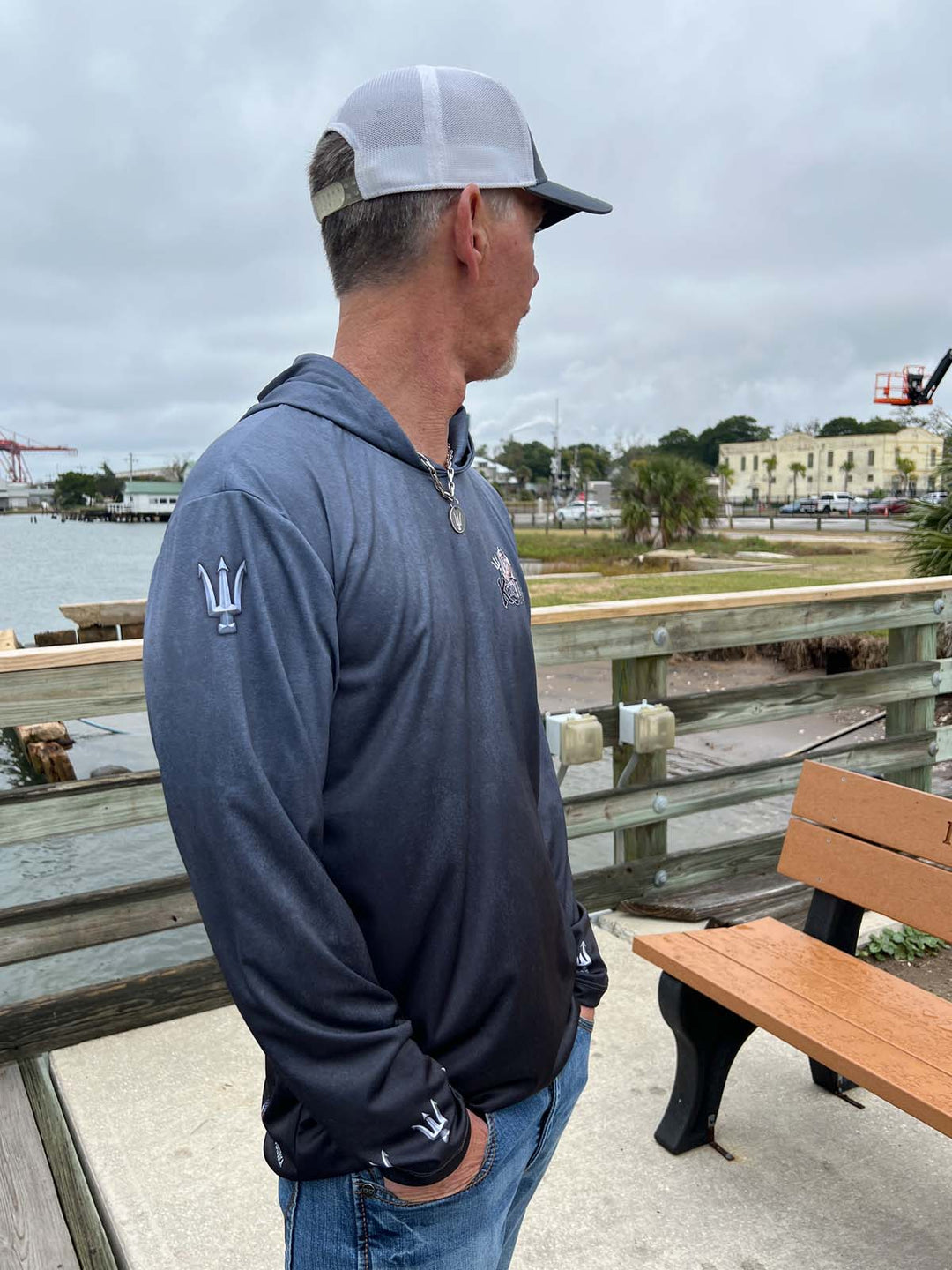 Amelia - Fernandina, FL / King Tide Serene Black Chart Hoodie