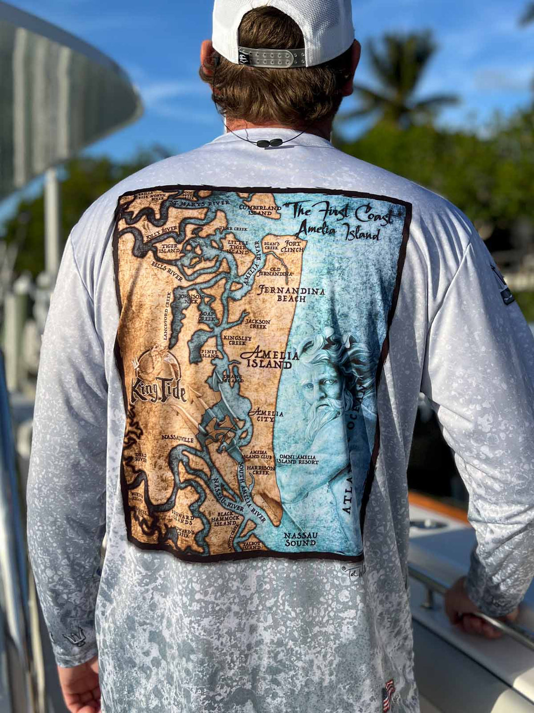 Amelia - Fernandina, FL / King Tide Allover Chart Shirt