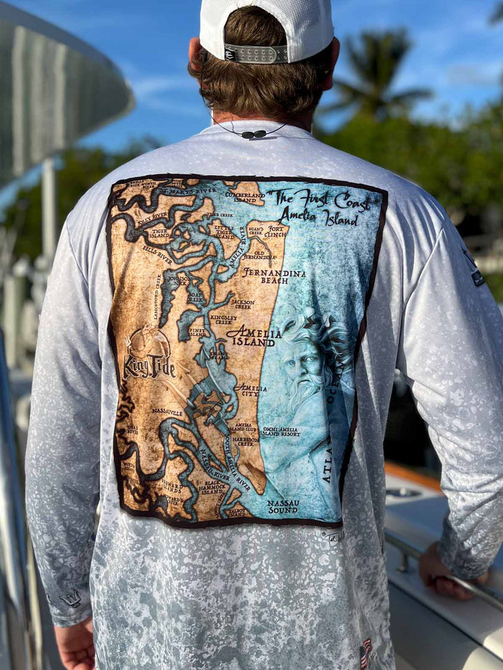 Amelia - Fernandina, FL / King Tide Allover Chart Shirt