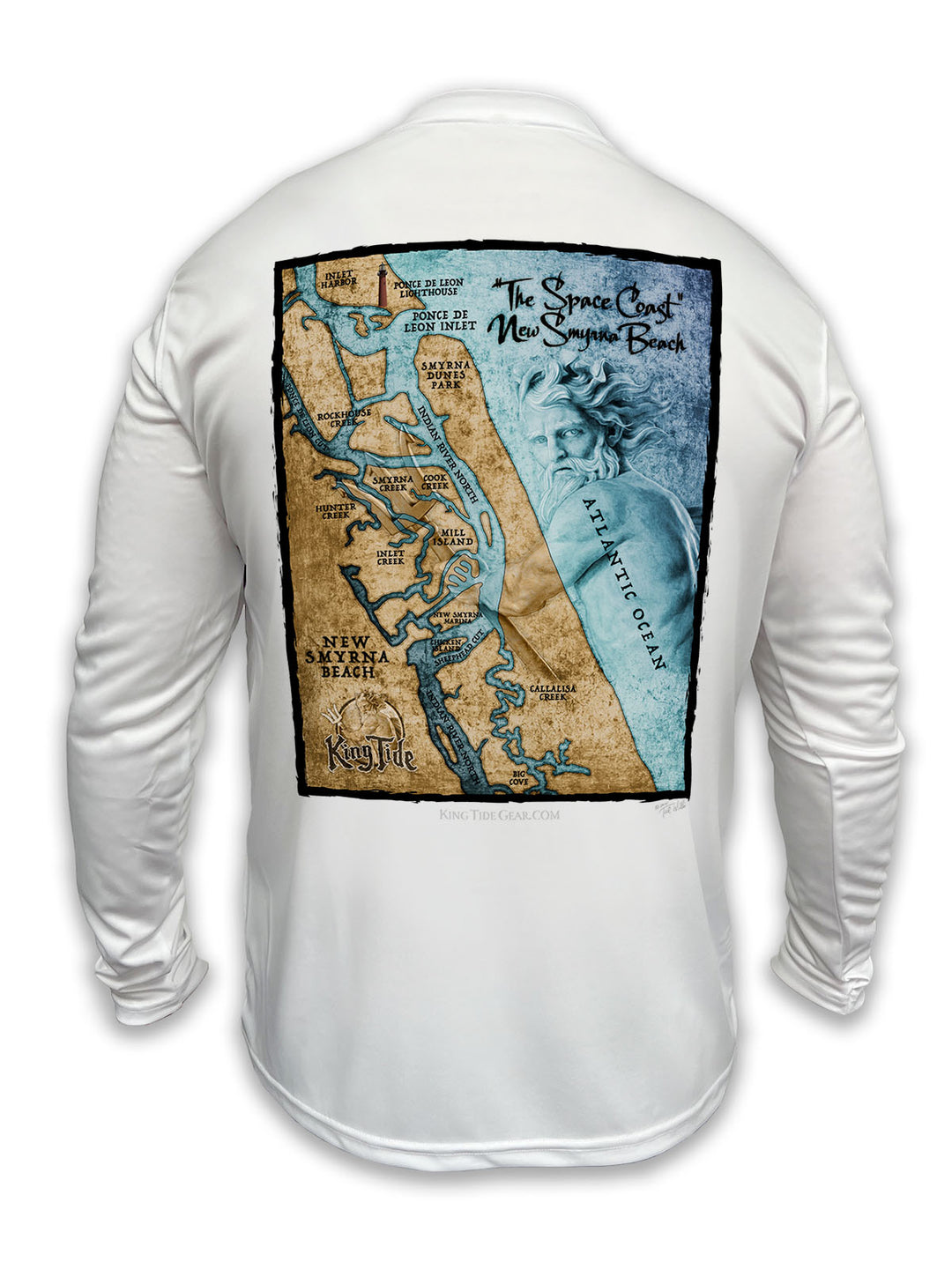 New Smyrna Beach, FL / King Tide Classic Chart Shirt KingTideGear