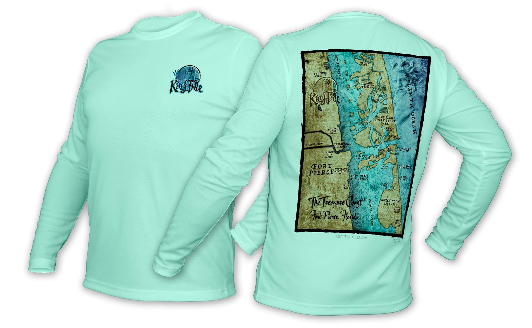 Ft. Pierce, FL / King Tide Blue Moon Chart Shirt