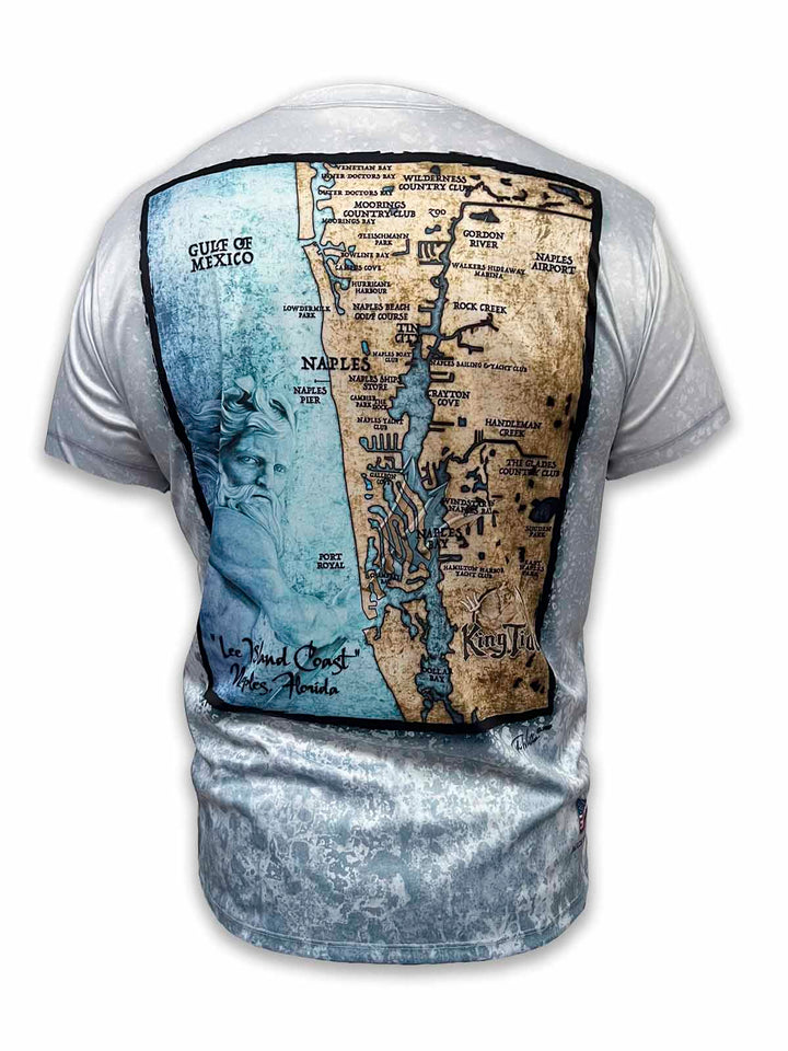 Naples, FL / King Tide Allover Short Sleeve Chart Shirt