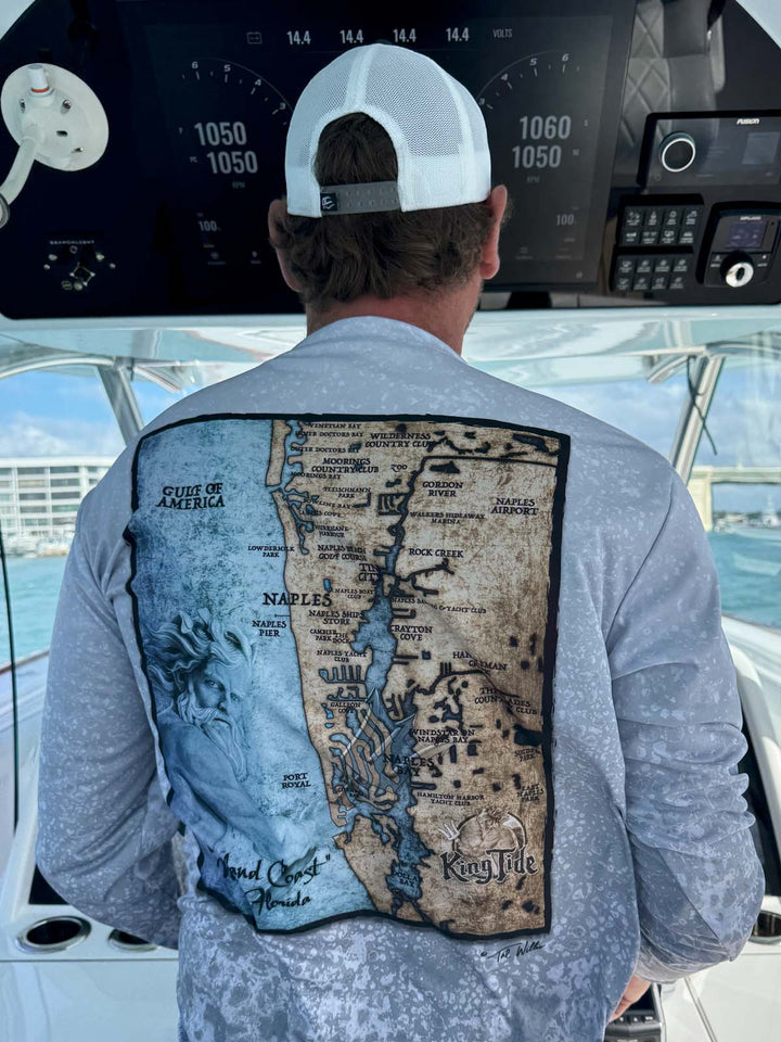 Naples, FL / King Tide Allover Chart Shirt