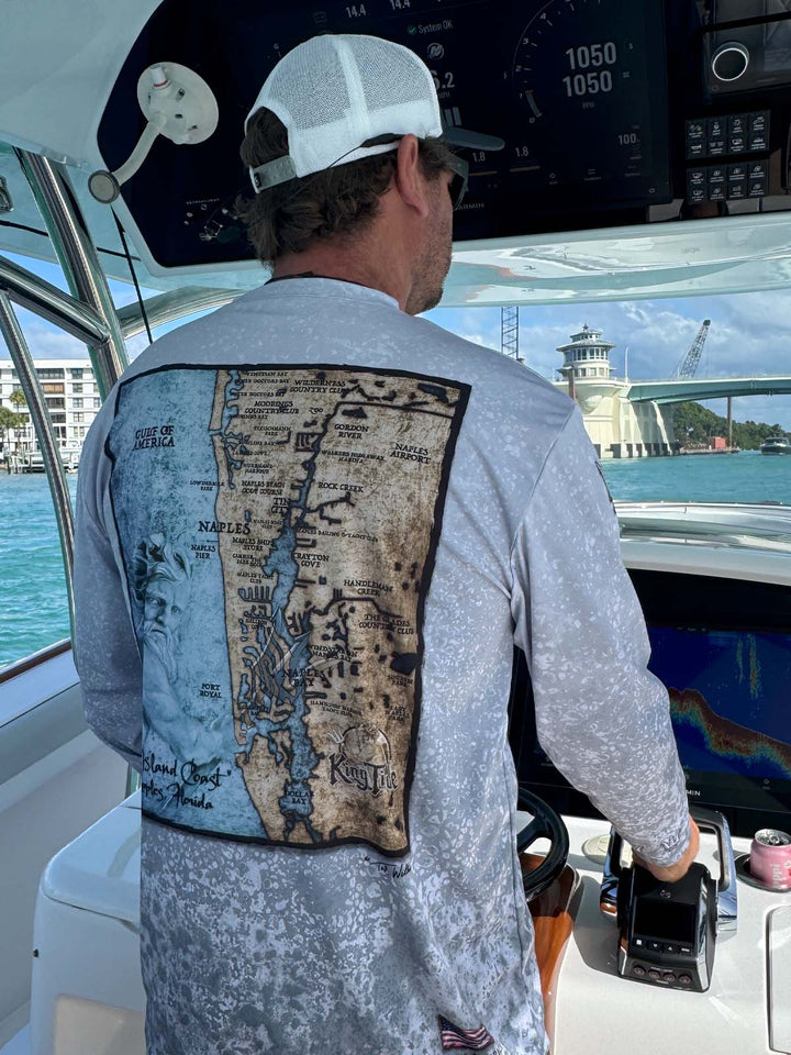 Naples, FL / King Tide Allover Chart Shirt