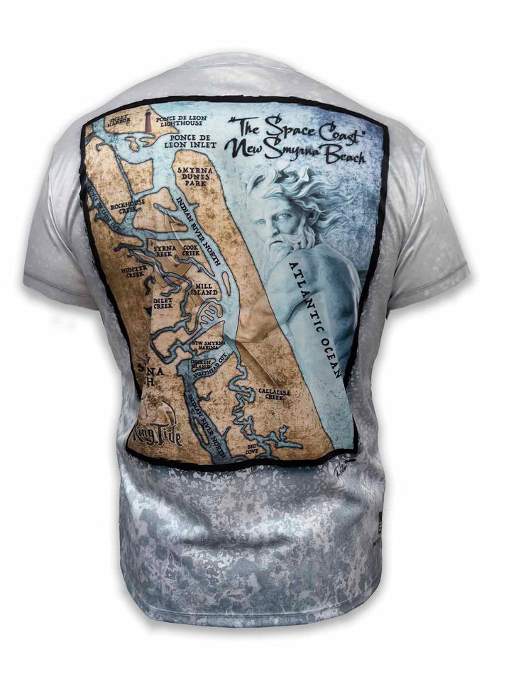 New Smyrna, FL / King Tide Allover Short Sleeve Chart Shirt