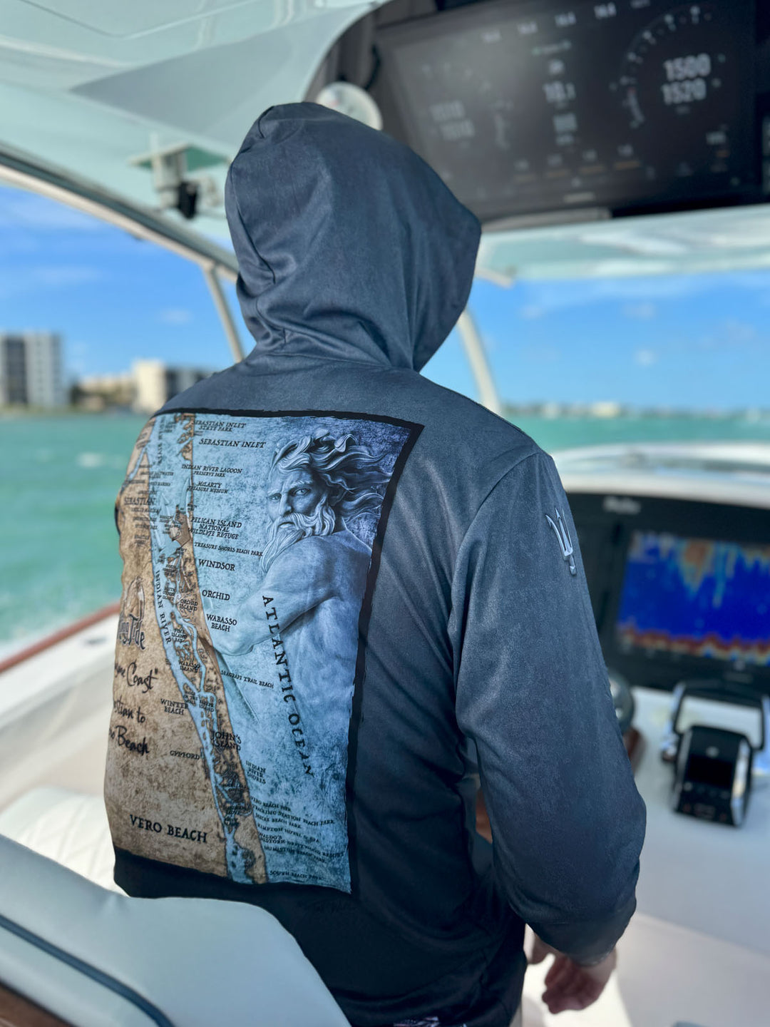 Vero - Sebastian, FL / King Tide Serene Black Chart Hoodie