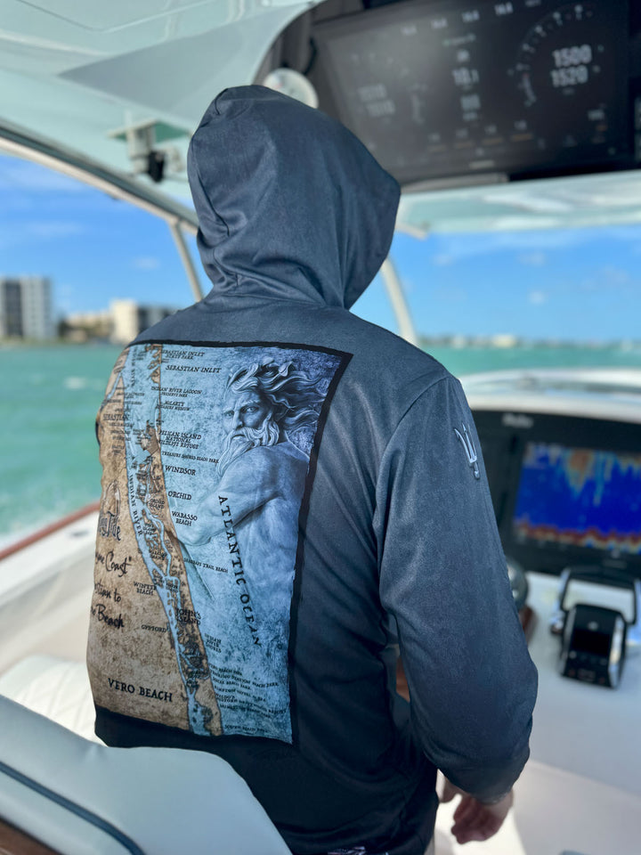 Vero - Sebastian, FL / King Tide Serene Black Chart Hoodie