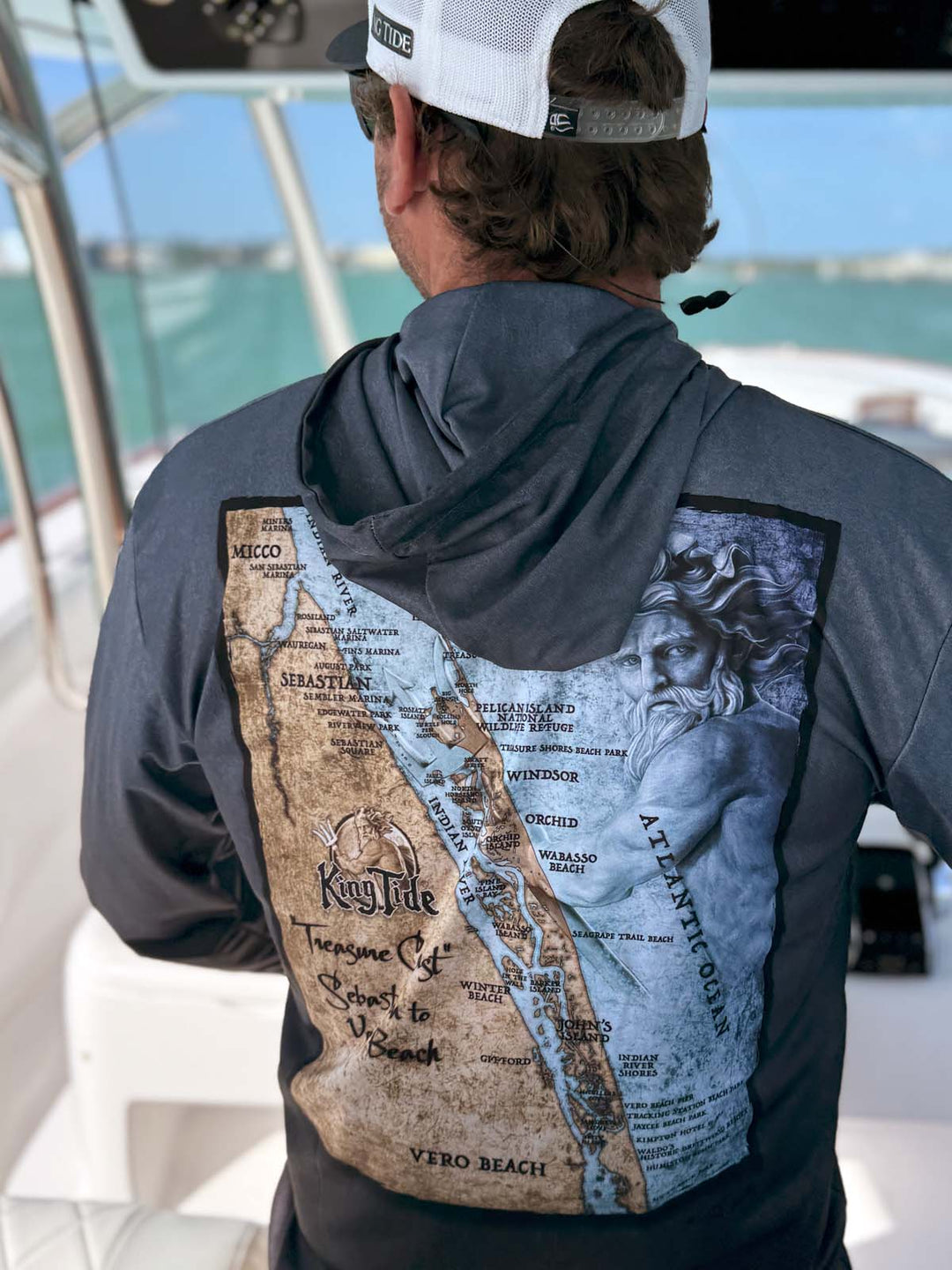 Vero - Sebastian, FL / King Tide Serene Black Chart Hoodie