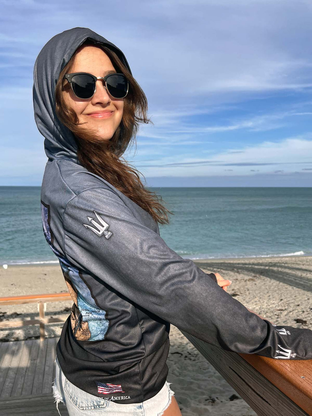 Chesapeake Bay, VA  / King Tide Serene Black Chart Hoodie