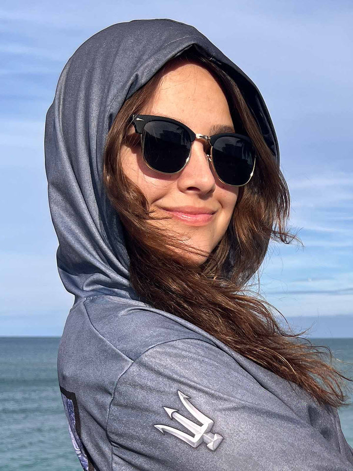 Outer Banks, NC (Upper) / King Tide Serene Black Chart Hoodie