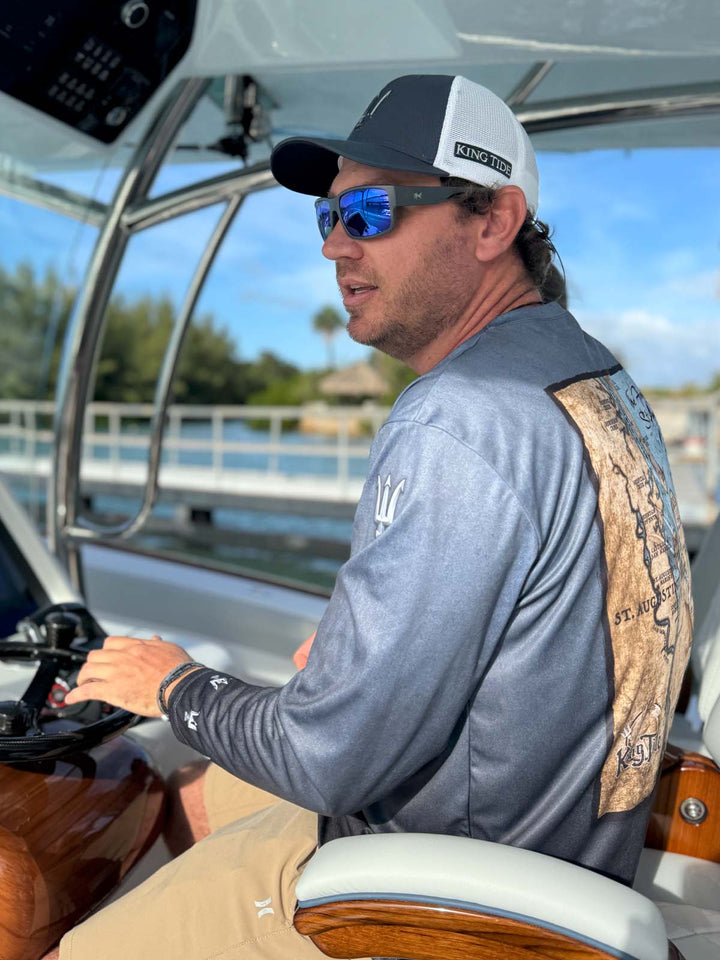 St. Augustine, FL / King Tide Serene Black Chart Shirt