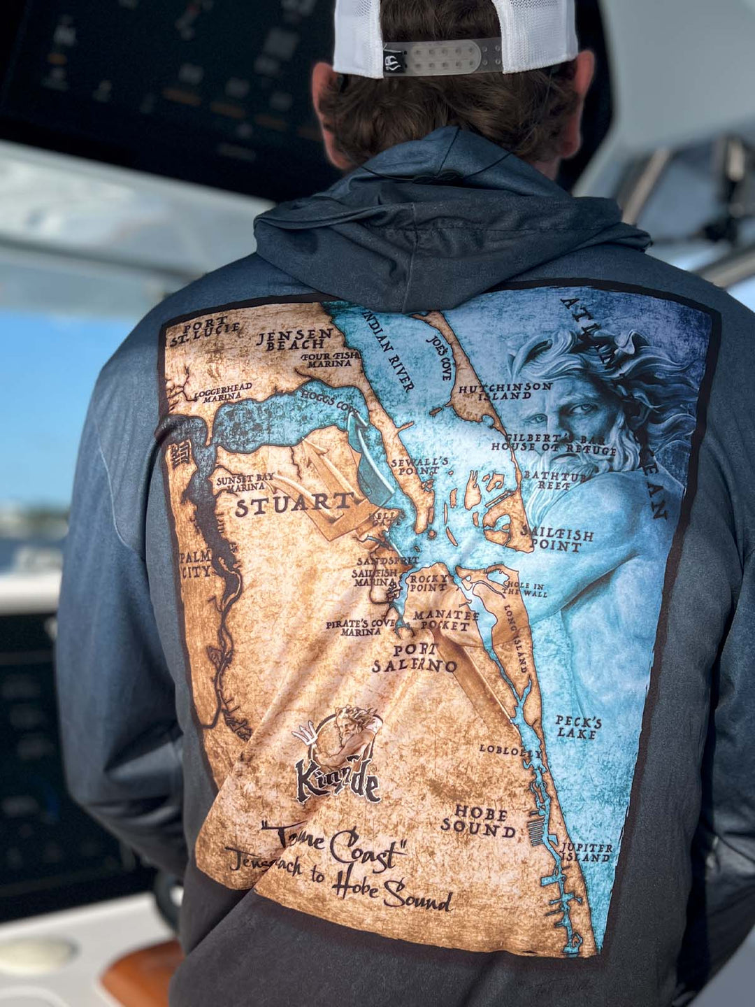 Stuart, FL / King Tide Serene Black Chart Hoodie