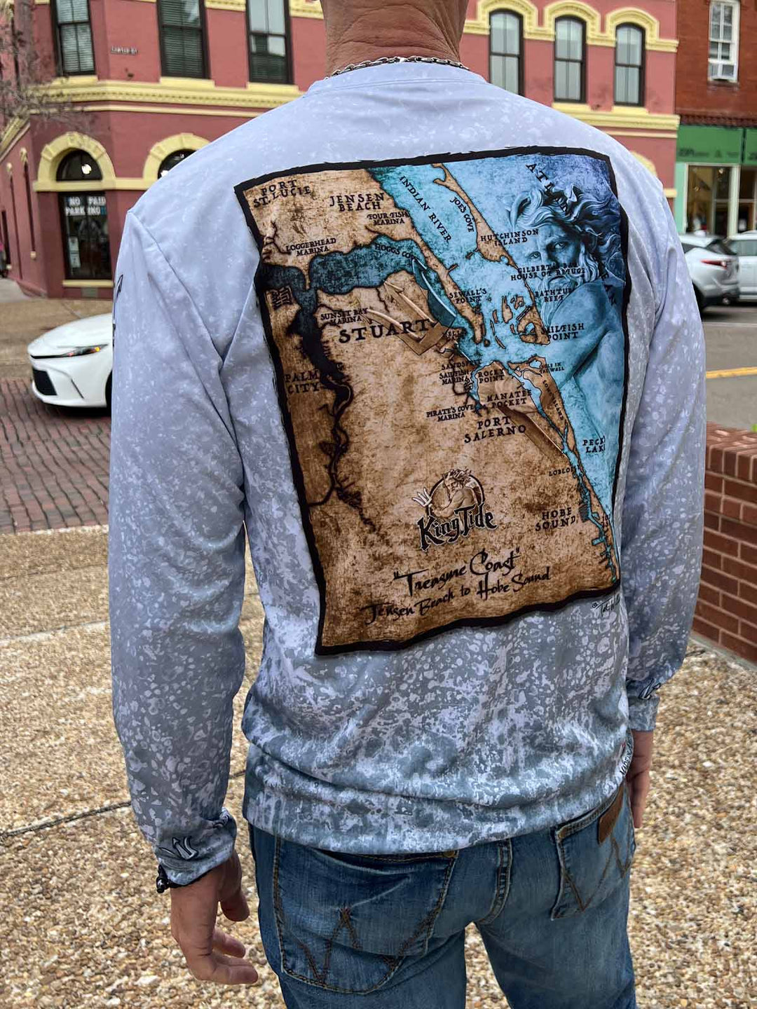 Stuart, FL / King Tide Allover Chart Shirt KingTideGear