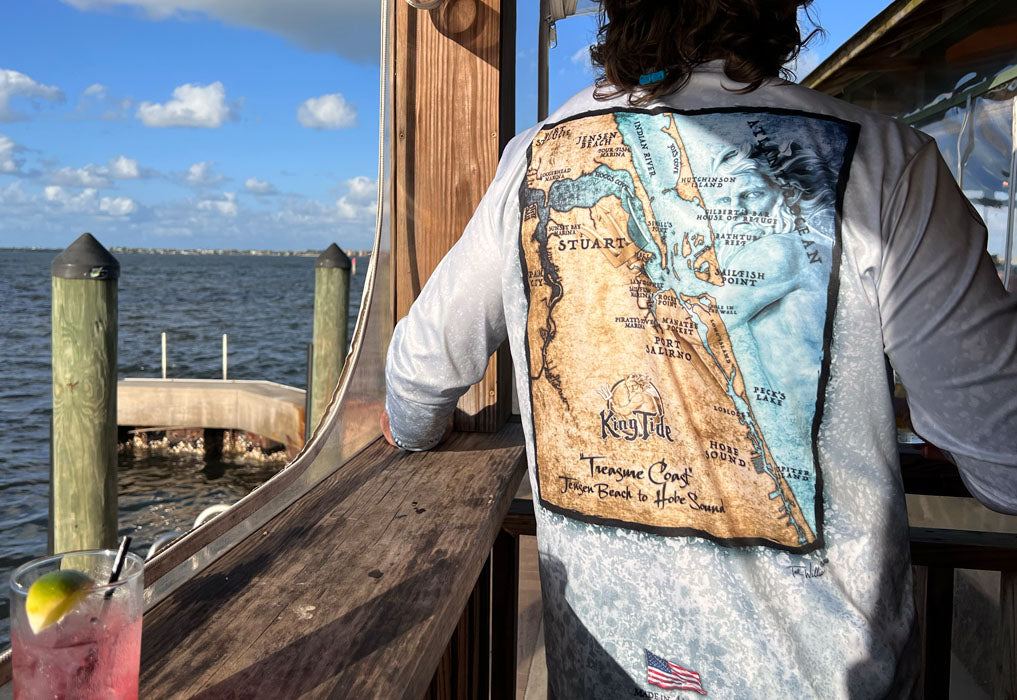 Stuart, FL / King Tide Allover Chart Shirt