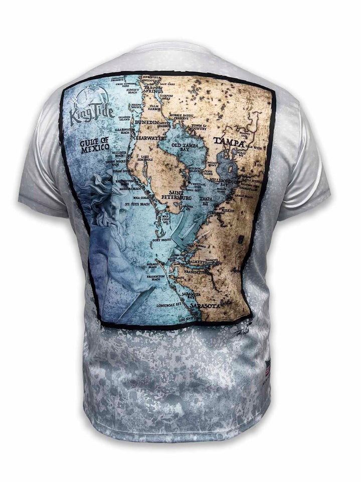 Tampa, FL / King Tide Allover Short Sleeve Chart Shirt