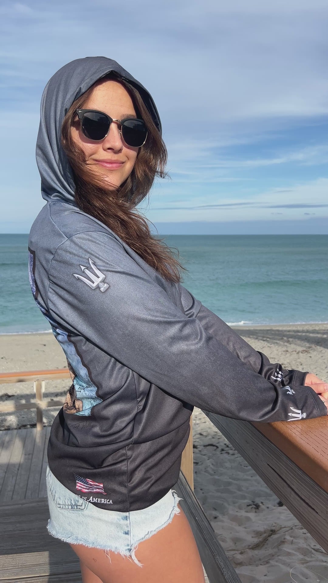 Outer Banks, NC (Lower) / King Tide Serene Black Chart Hoodie