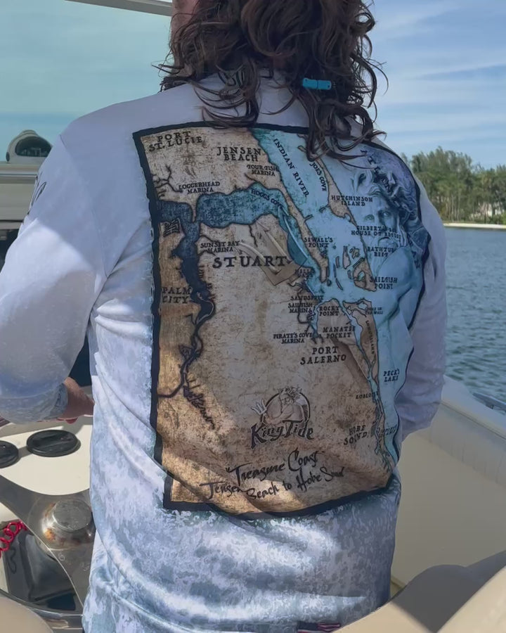 Stuart, FL / King Tide Allover Chart Shirt
