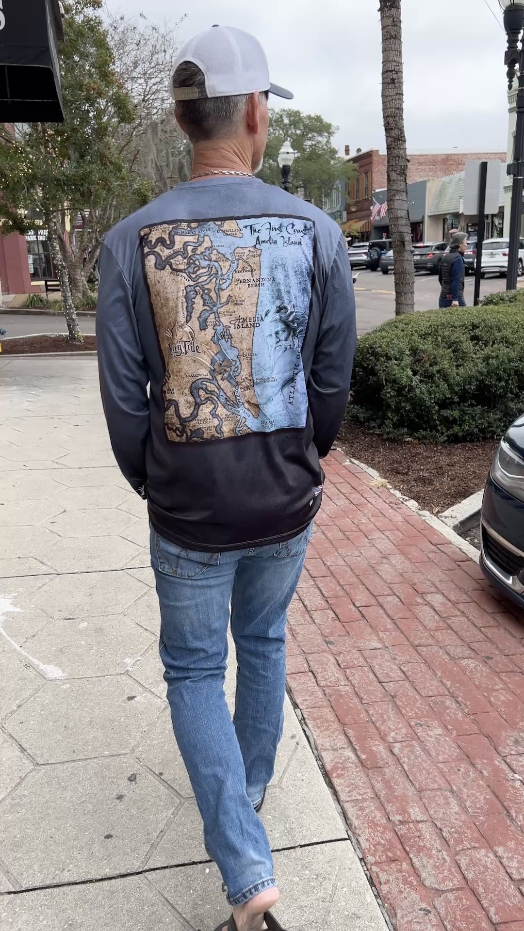 Amelia - Fernandina, FL / King Tide Serene Black Chart Shirt