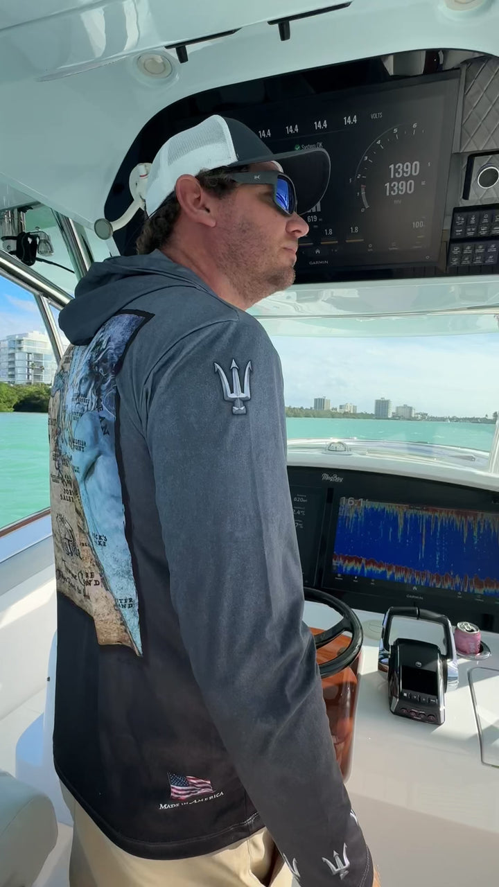 Stuart, FL / King Tide Serene Black Chart Hoodie